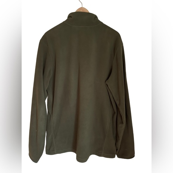 Eddie Bauer 1/4 Zip Up Collar Green Fleece Sweater Size: TL‎ - Picture 7 of 9